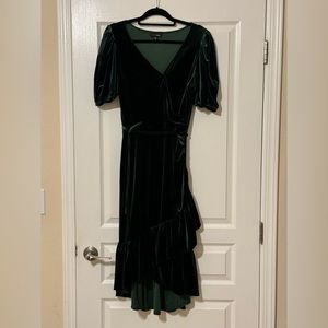 Velvet royal green dress